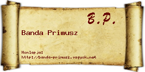 Banda Primusz névjegykártya
